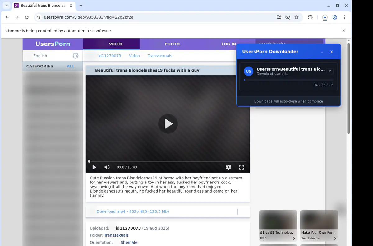 Usersporn Video Downloader screenshot 2