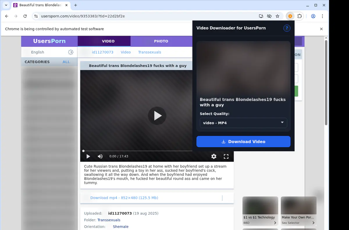 Usersporn Video Downloader screenshot 3